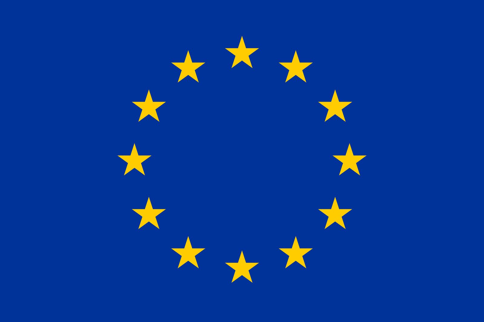 The flag of EU